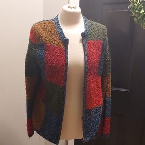 Christopher & Banks Colorful Patchwork Cardigan